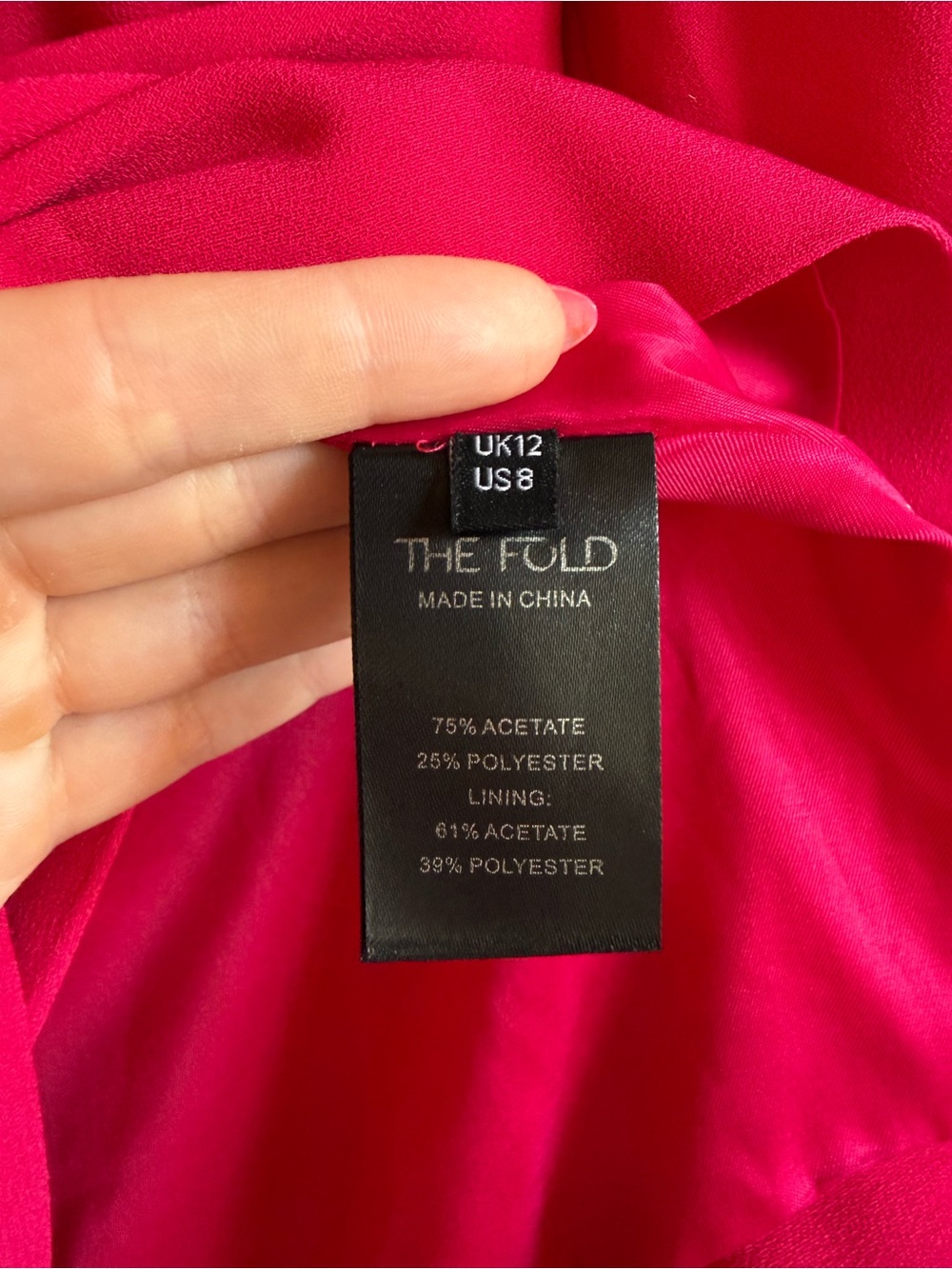The Fold London Belleville Top - Hot Pink US8 - Picture 5 of 7